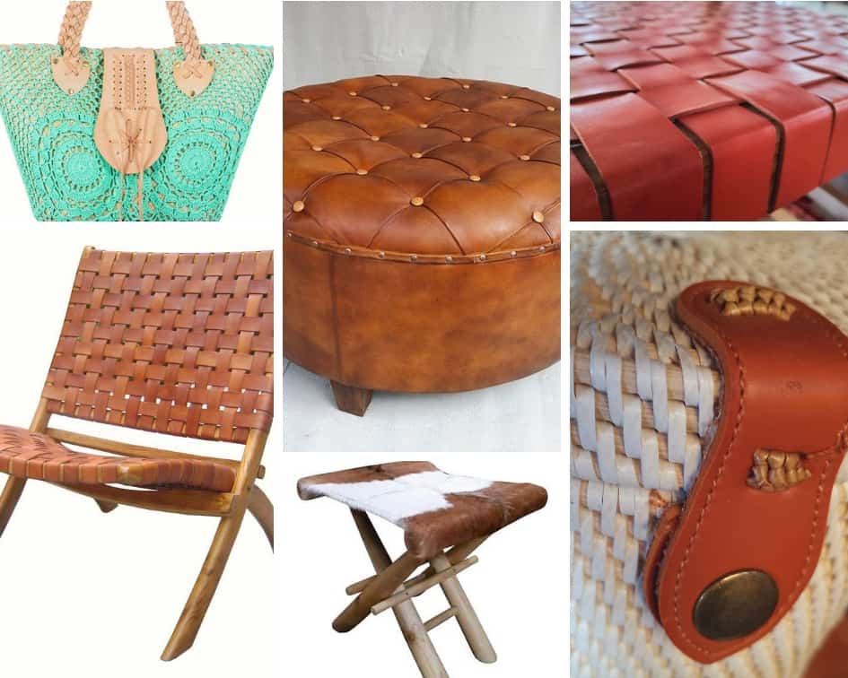 material leather manufacturers furniture handicrafts lighting Indonesia Bali Java