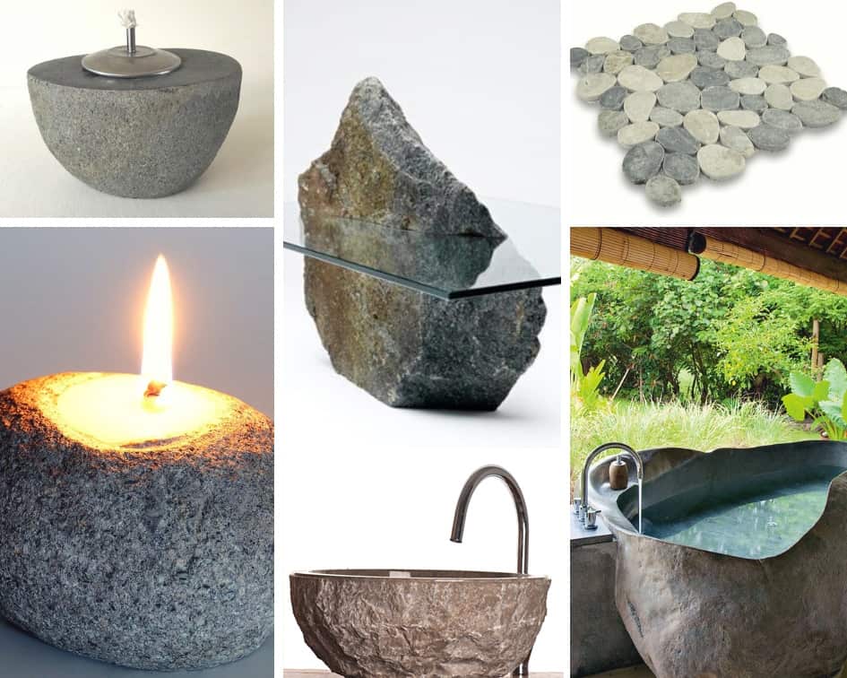 material river stone manufacturers furniture handicrafts lighting Indonesia Bali Java