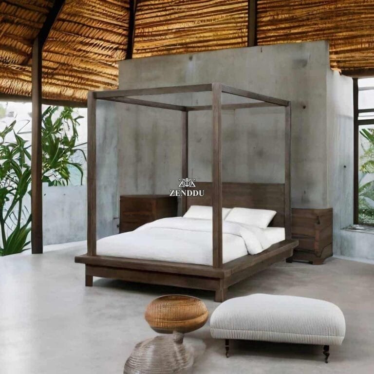 Wood Canopy Beds Bedroom Furniture Manufacturers Wholesale Export Trade Suppliers Bali Java Indonesia 1