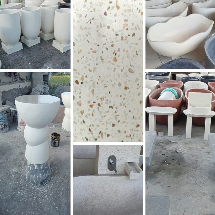Material Terrazzo furniture Bathtubs Sinks Garden Pots