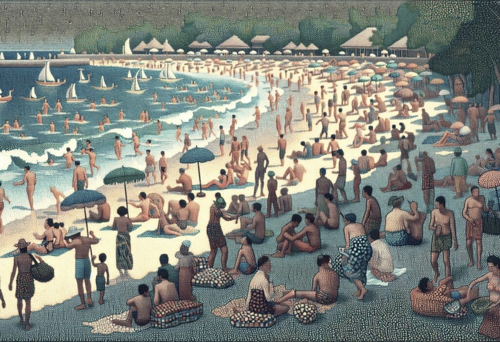 Georges Seurat Ai Art of Bali (2)