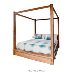 Teak Canopy Bed P102 0103 0004