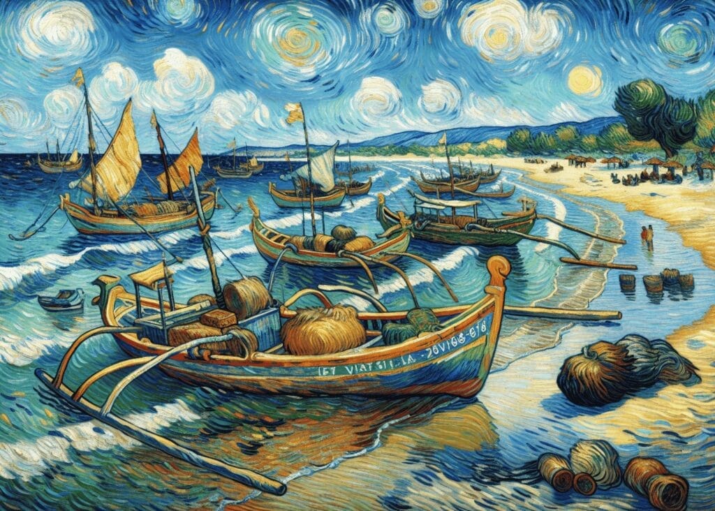 バリ芸術　絵画 バリ島のAIアート：偉大な芸術の巨匠たちからインスピレーション
