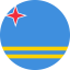 Flag of Aruba Flat Round 64x64