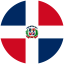 Flag of Dominican Republic Flat Round 64x64