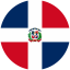 Flag of Dominican Republic Flat Round 64×64 Flag of Dominican Republic Flat Round 64x64