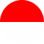 Flag of Indonesia Flat Round 64x64