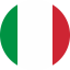 Flag of Italy Flat Round 64x64