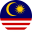 Flag of Malaysia Flat Round 64x64