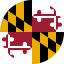 Flag of Maryland Flat Round 64x64