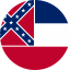 Flag of Mississippi Flat Round 64x64