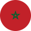 Flag of Morocco Flat Round 64x64