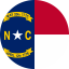 Flag of North Carolina Flat Round 64x64