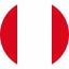 Flag of Peru Flat Round 64x64