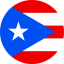 Flag of Puerto Rico Flat Round 64x64