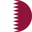 Flag of Qatar Flat Round 64x64