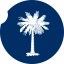 Flag of South Carolina Flat Round 64x64