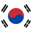 Flag of South Korea Flat Round 64x64