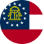 Flag of US Georgia Flat Round 1 64x64