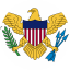 Flag of United States Virgin Islands Flat Round 64x64