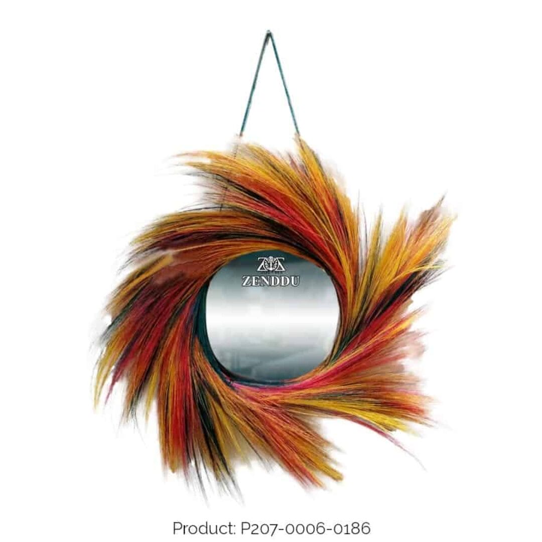 バリ島 インドネシア 彩色木彫 面 壁掛 N 9207A